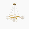 DecorBites™ Black Magic Bean Ceiling Chandelier with Golden Lamp Body Glass Pendant Light