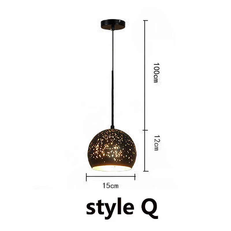 DecorBites™ Etched Wrought Iron Chandelier, Industrial Style LED Lighting Fixture