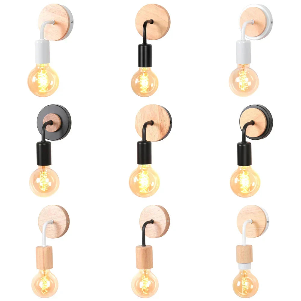 DecorBites™ Industrial LED Wall Light Retro Loft Lamps E27 Iron Lampshade Sconce