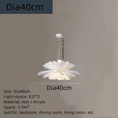 DecorBites™ Acrylic Flower Pendant Chandelier: Nordic Design LED Hanging Fixture for Elegant Decor