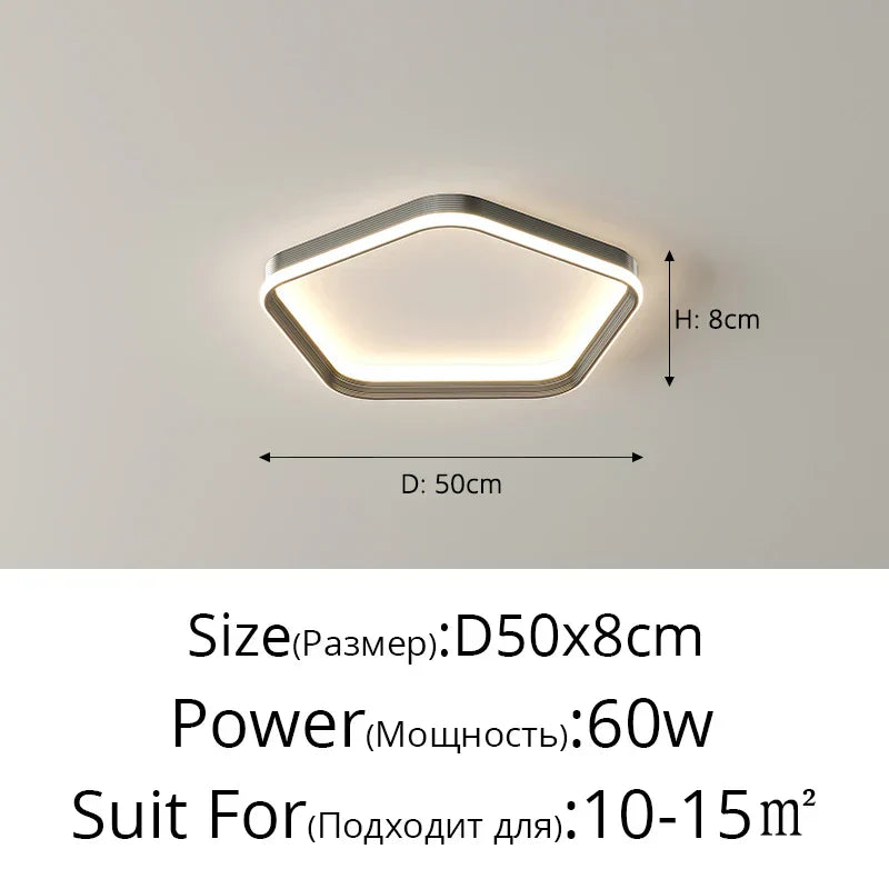 ثريا سقف LED DecorBites™ لغرفة المعيشة والمطبخ وغرفة الطعام وغرفة الدراسة، إضاءة داخلية عصرية