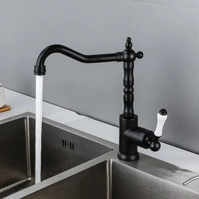 خلاط حوض مطبخ حمام DecorBites™ نحاسي ذهبي أسود - ماء ساخن وبارد