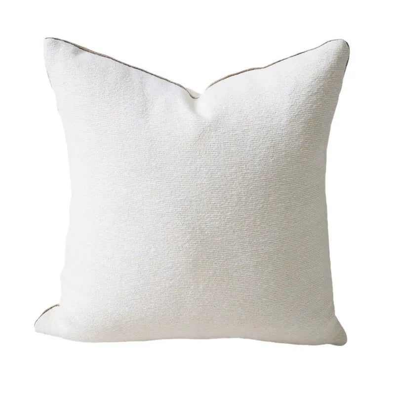 DecorBites™ Convex Rings Geometry Jacquard Pillowcase Cappuccino Luxury Cushion Cover