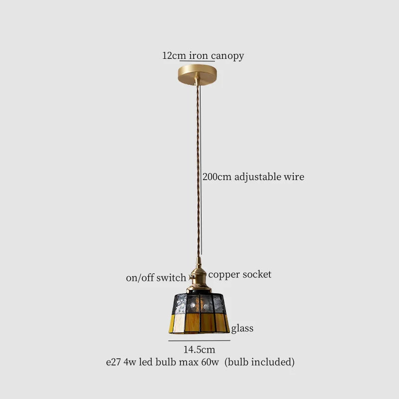 مصابيح إضاءة معلقة DecorBites™ LED زجاجية خضراء - طراز نورديك بسيط لغرفة النوم وغرفة المعيشة
