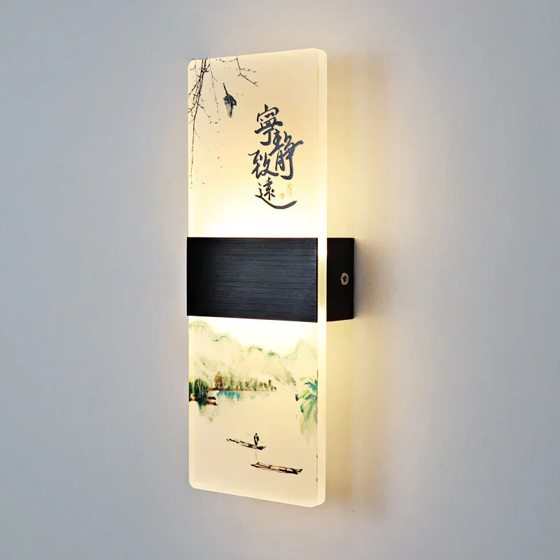 DecorBites™ Acrylic Shade LED Square Wall Lamp for Home Decor