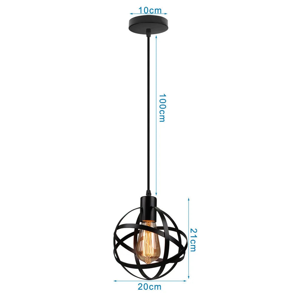 DecorBites™ Industrial Black Mini Pendant Light for Dining Room, Bar, and Clothing Store
