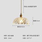 Retro Floral Glass Pendant Light