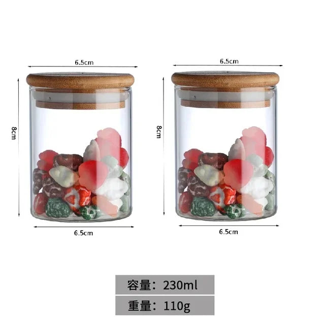 برطمان تخزين طعام زجاجي من DecorBites™ مع غطاء لتنظيم المطبخ