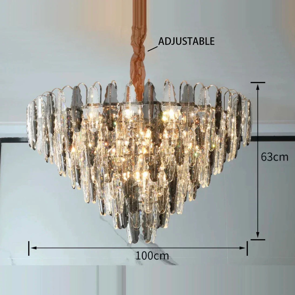 Lustre LED Leaf DecorBites™ : Éclairage de décoration moderne pour salon et escalier tournant duplex