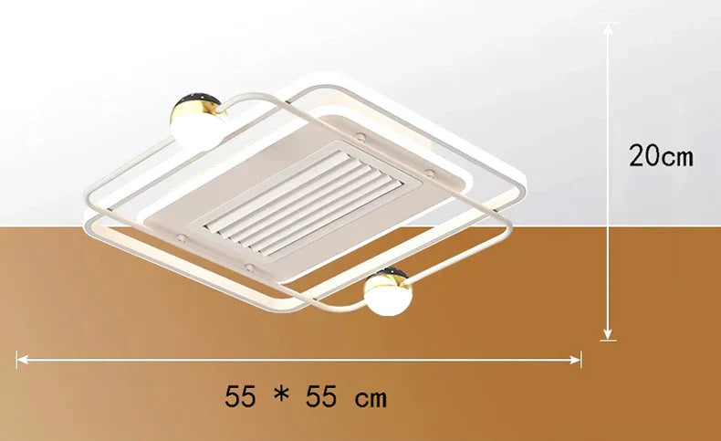مروحة سقف غرفة نوم الأطفال DecorBites™ مع جهاز تحكم عن بعد وإضاءة LED عصرية