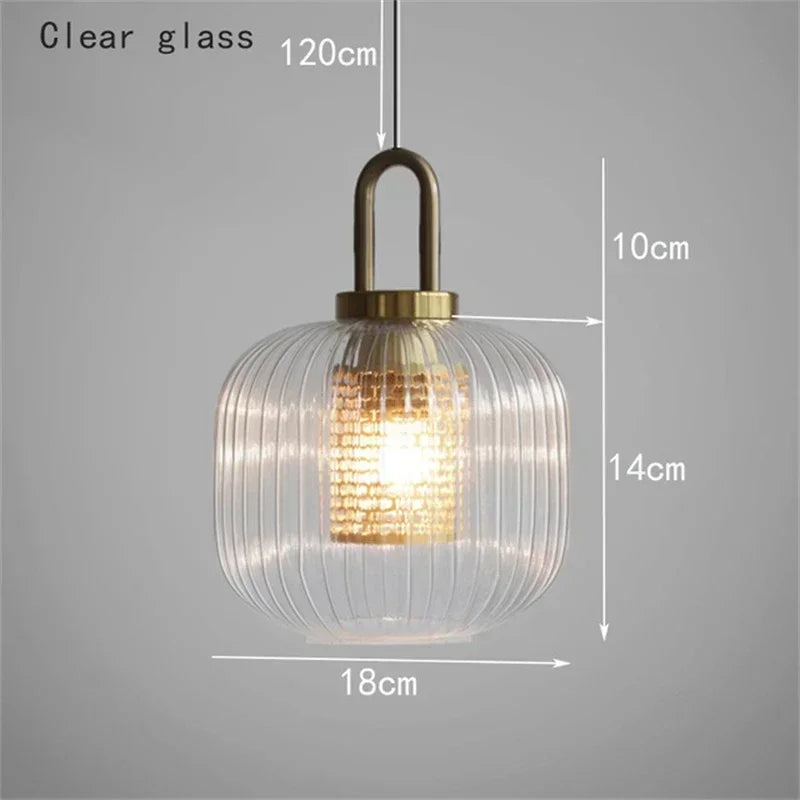 فوانيس زجاجية معلقة بخطوط إضاءة LED من DecorBites™ لديكور منزلي أنيق داخلي