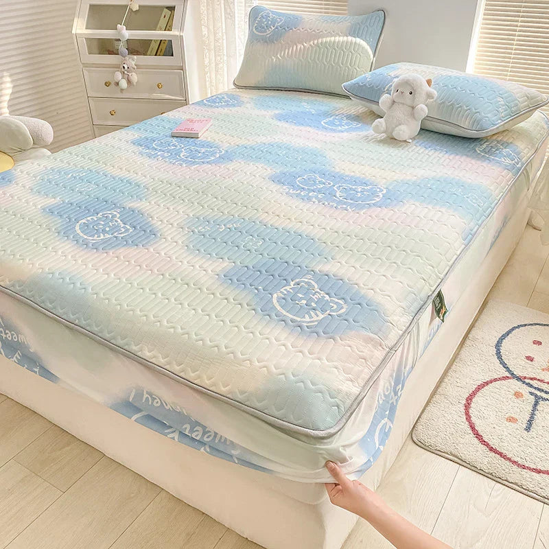 غطاء مرتبة ووسادة لاتكس مبرد من DecorBites™ - وسادة سرير صيفية للتبريد
