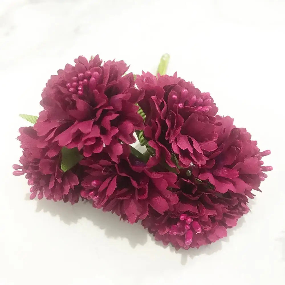 DecorBites™ 200pcs Mixed Rose Red Flower Cherry Stamen Berries Bundle for DIY Decor