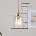 DecorBites™ Clear Leaf Glass LED Pendant Copper Switch Kitchen Dining Room Light