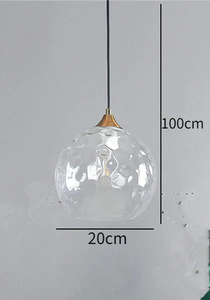 DecorBites™ Glass Ball Pendant LED Chandelier for Bedroom Dining Room Kitchen
