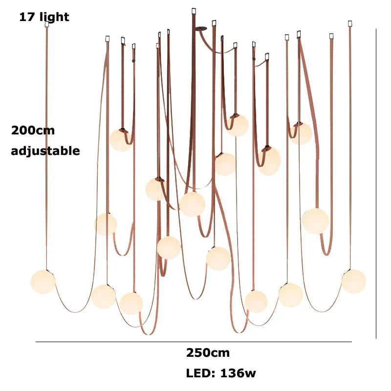 DecorBites™ Glass Ball Pendant Lamp for Loft Living Dining Room, LED Lighting