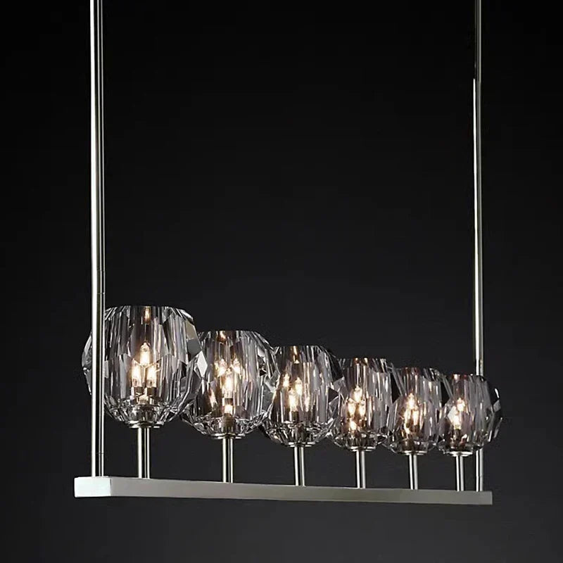 DecorBites™ Black Bronze Copper Crystal Chandelier Lights for Kitchen Island Dining Decor