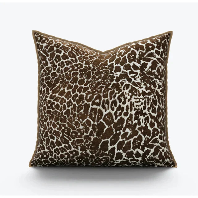 DecorBites™ Gold Zebra Pattern Jacquard Pillow Cover - Modern Luxury Decor