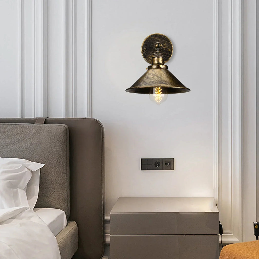 DecorBites™ Industrial Retro Loft Wall Sconce E27 Bedside Lights Fixtures for Living Room