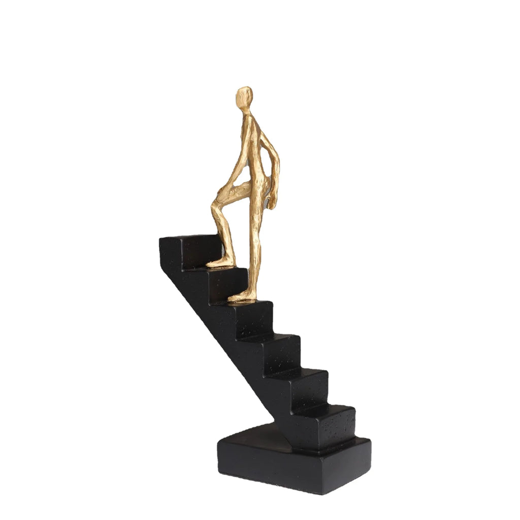 DecorBites™ Golden Man Climber Staircase Abstract Sculpture Home Decor Ornaments