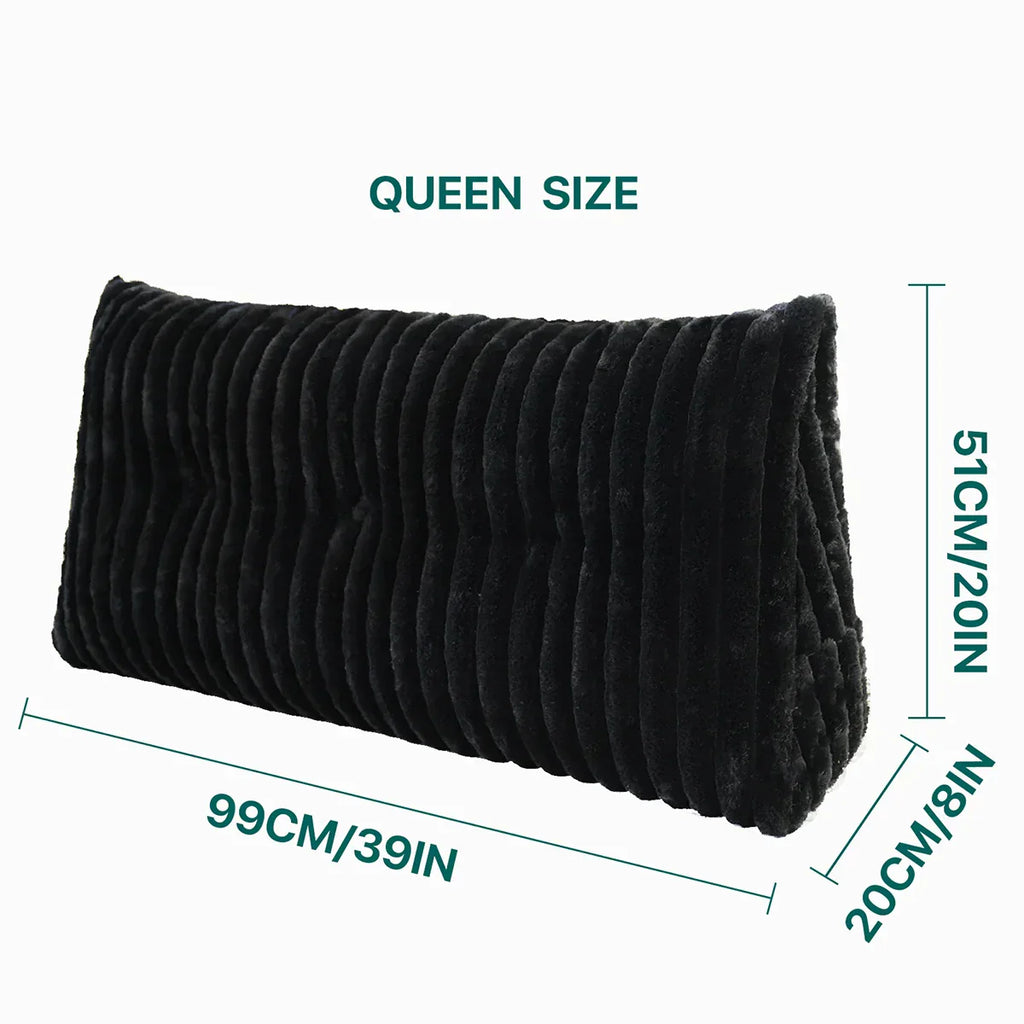 DecorBites™ Headboard Wedge Pillow - Triangular Bed Rest Support & Reading Bolster