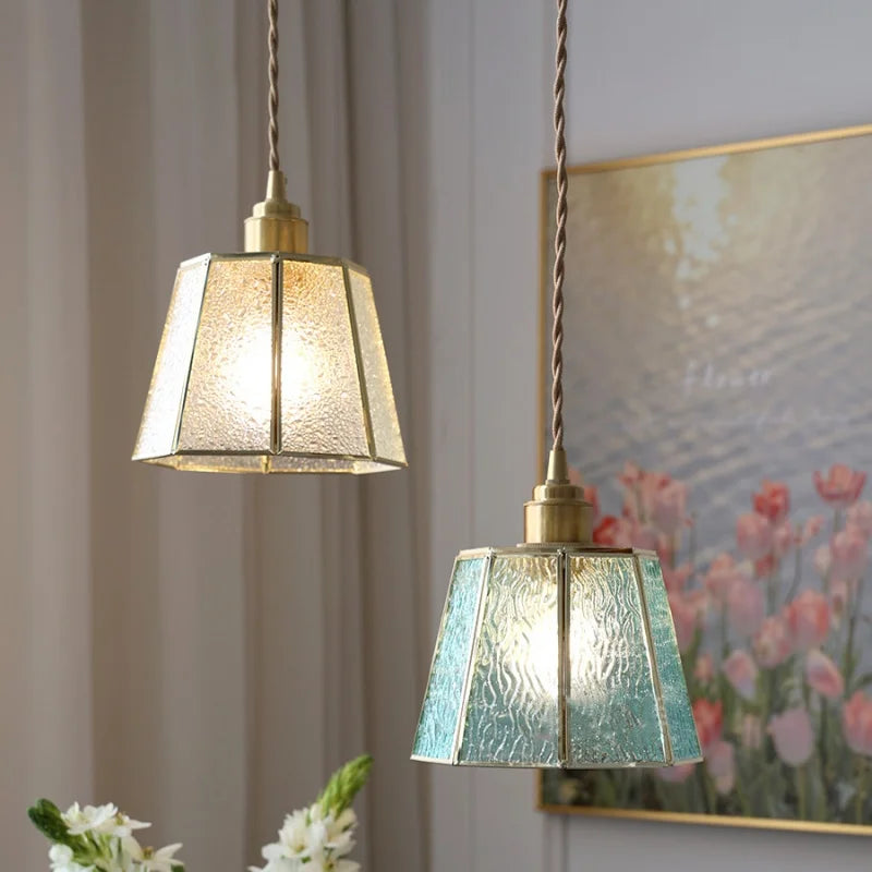DecorBites™ Copper Glass LED Pendant Lamp, Modern Nordic Hanging Light