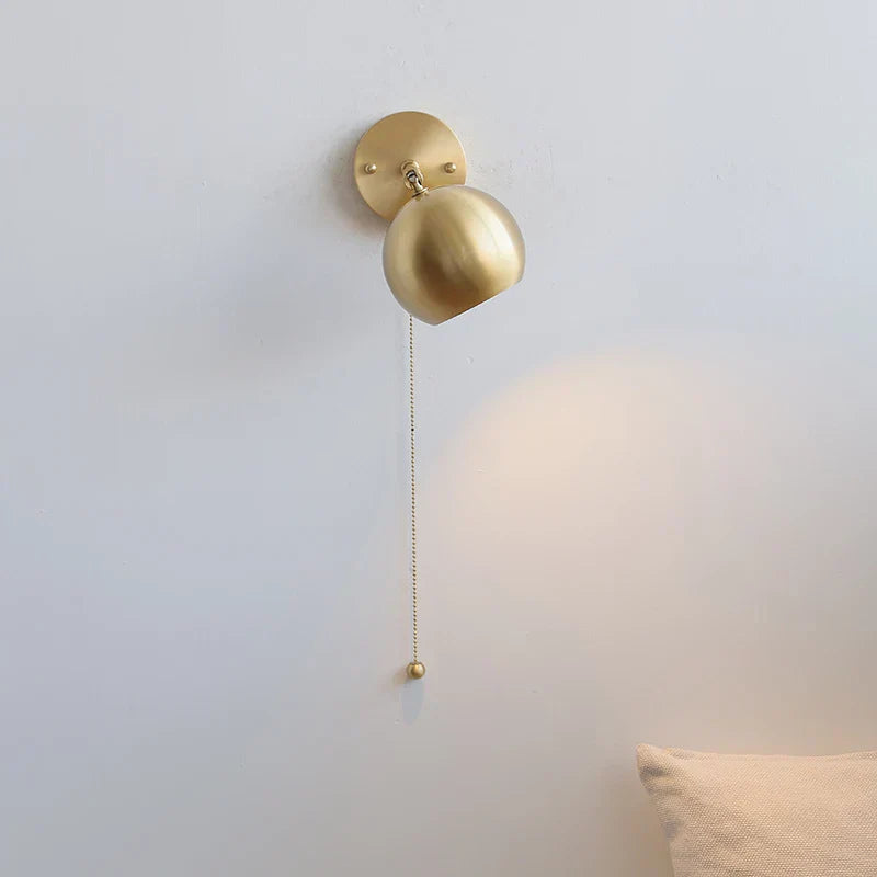 DecorBites™ Copper Wall Light with Pull Chain Switch, Modern Nordic Design