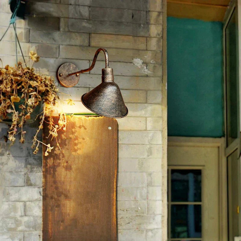 DecorBites™ مصباح حائط صناعي خارجي للشرفة، إضاءة للحديقة، الدرج، وغرفة النوم