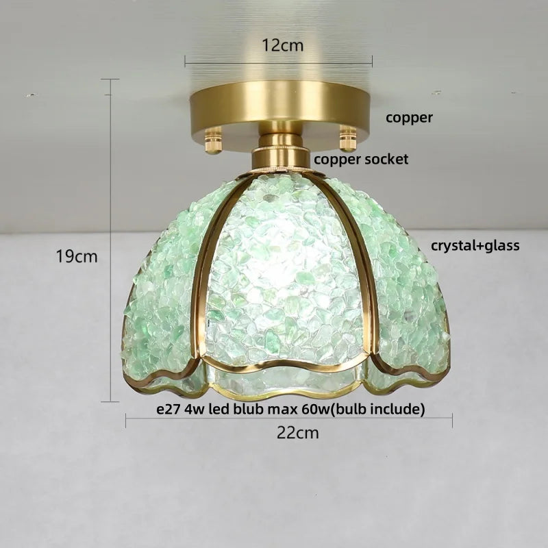 DecorBites™ Glass Crystal Ceiling Light Fixture Modern Nordic Design