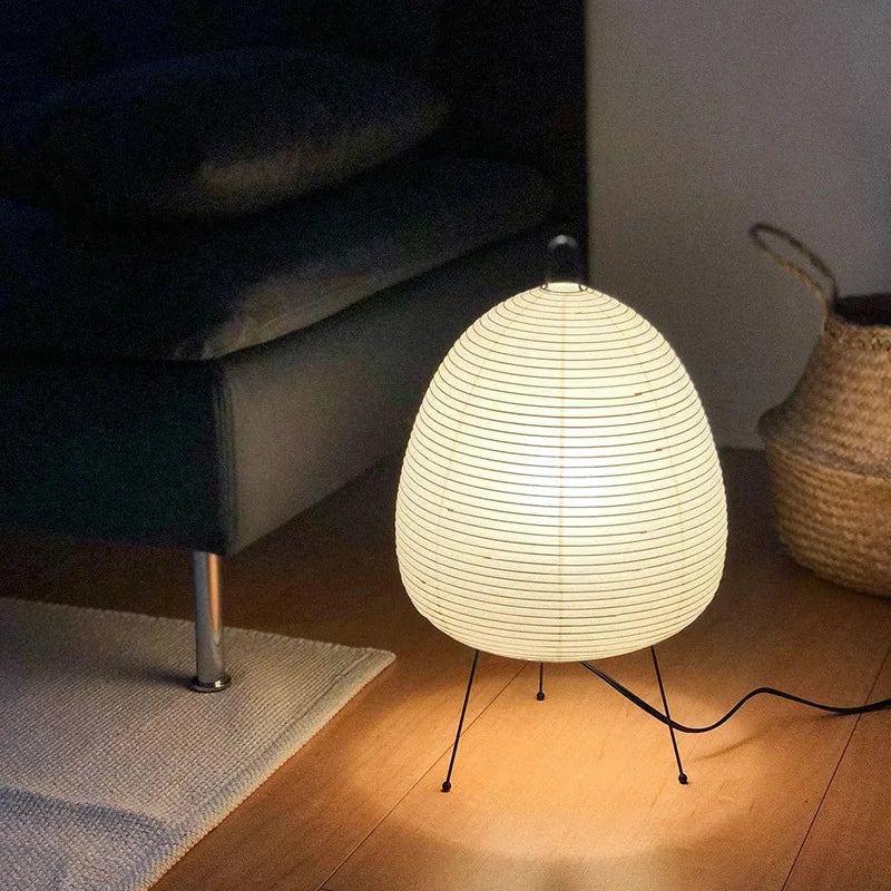 فوانيس ورق الأرز اليابانية المزودة بإضاءة LED من DecorBites™ مصابيح طاولة وأرضية لديكور المنزل الإبداعي