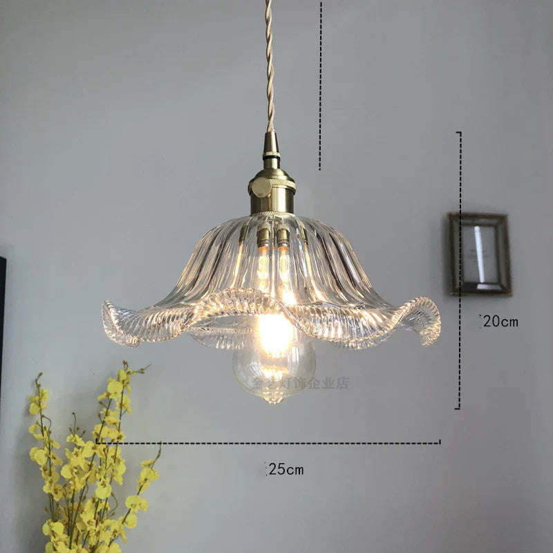 مصباح تعليق مودرن DecorBites™ LED زجاجي أخضر مع حامل نحاسي