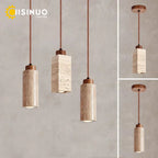 Wabi-Sabi Yellow Stone Cave Pendant Light