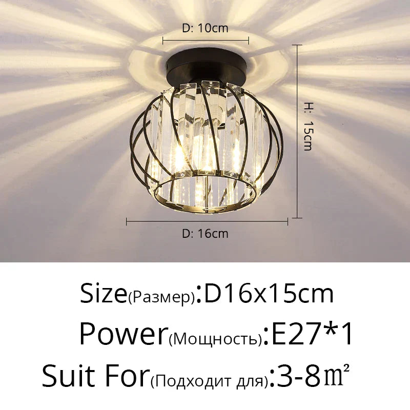 DecorBites™ Crystal Glass Nordic LED Chandelier for Modern Indoor Lighting