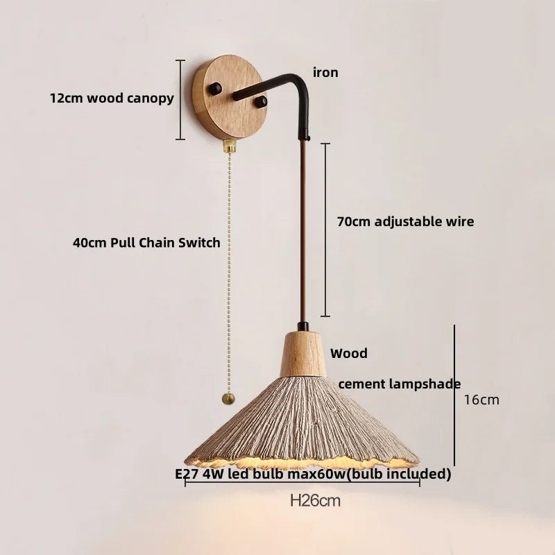 DecorBites™ Cement LED Wall Lamp Sconce Nordic Modern Home Decor for Bedroom Hallway