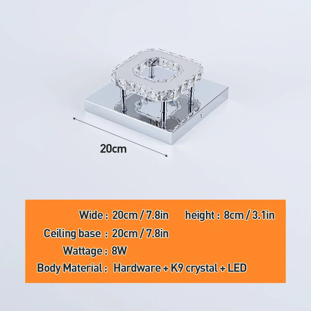DecorBites™ Crystal Ceiling Chandelier: Luxury LED Pendant Lighting for Modern Living Room Decor