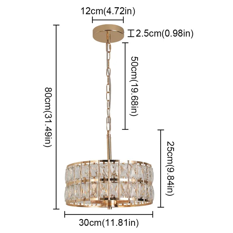 DecorBites™ Crystal LED Pendant Chandelier: Luxury Nordic Design for Kitchen, Dining Room & Bedroom