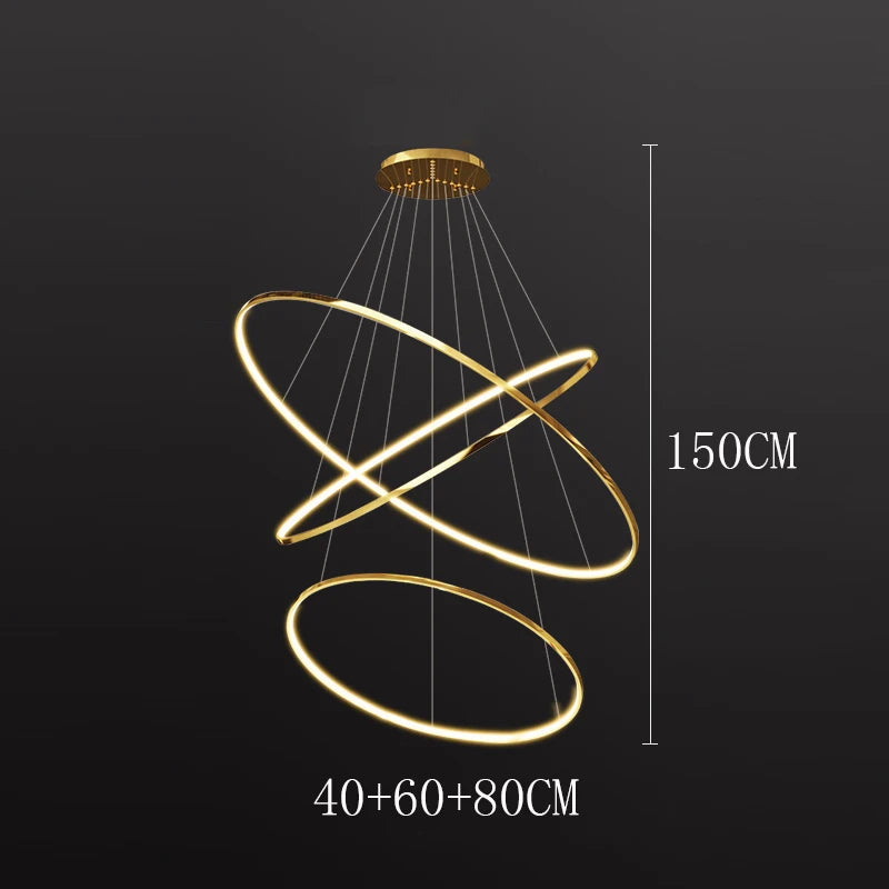 Nordic Acrylic Iron LED Pendant Light Chandelier
