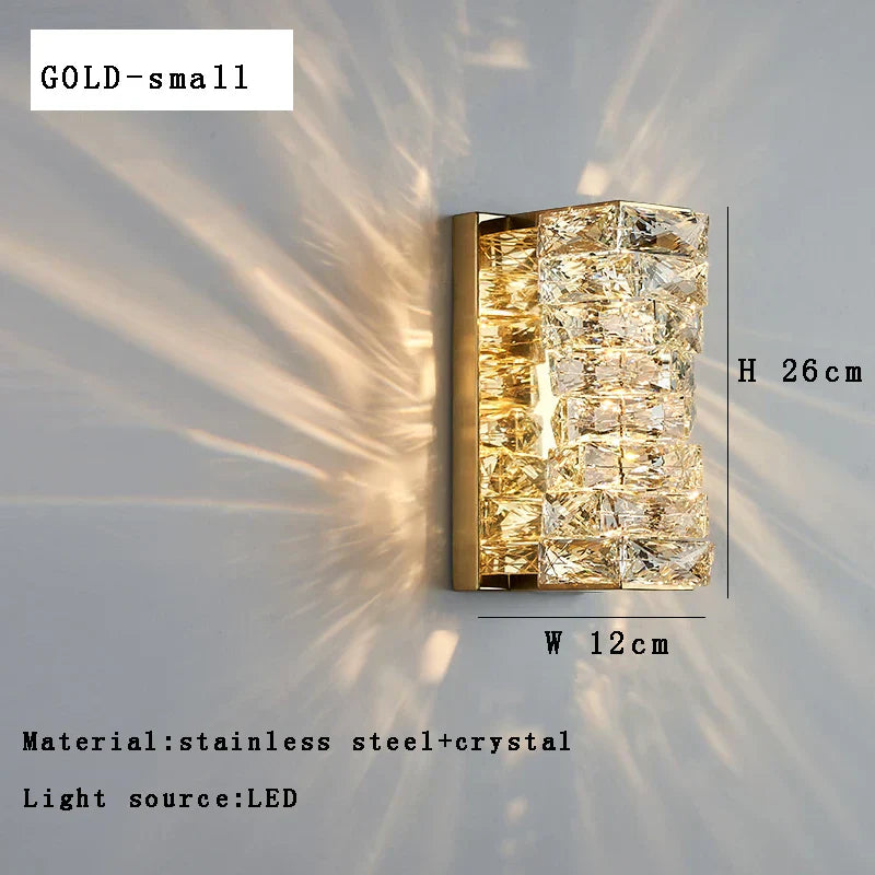 DecorBites™ Crystal Wall Sconce Lamps: Luxury Indoor Wall Lights for Modern Room Decor & Bedside Lighting.