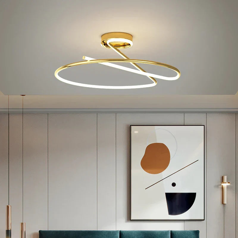 DecorBites™ Heart Line LED Chandelier for Bedroom and Living Room