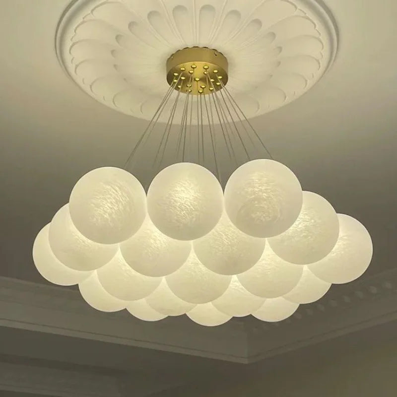 Nordic White Glass Globe Cluster Pendant Light