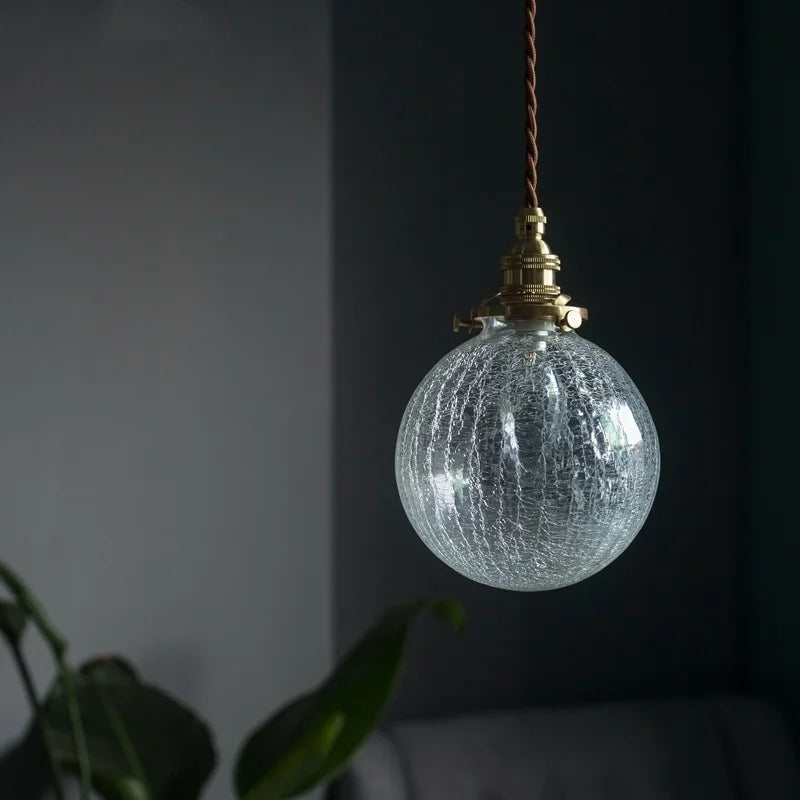 DecorBites™ Cracked Glass LED Pendant Light for Cafe Bar Kitchen Living Room