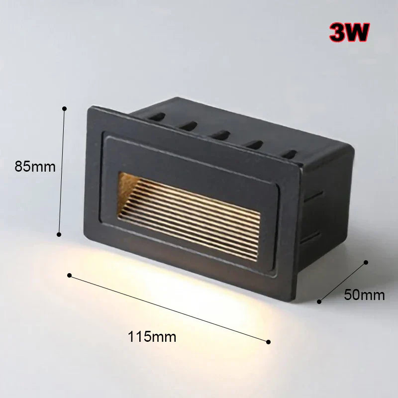 DecorBites™ Applique murale LED encastrée pour marches et escaliers extérieurs, Lampe murale encastrée étanche IP65