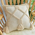 DecorBites™ Handmade Geometric Tufted Pillowcase Set - Modern, Minimalist, Indian-Inspired Cushion Covers