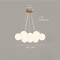 Nordic White Glass Globe Cluster Pendant Light