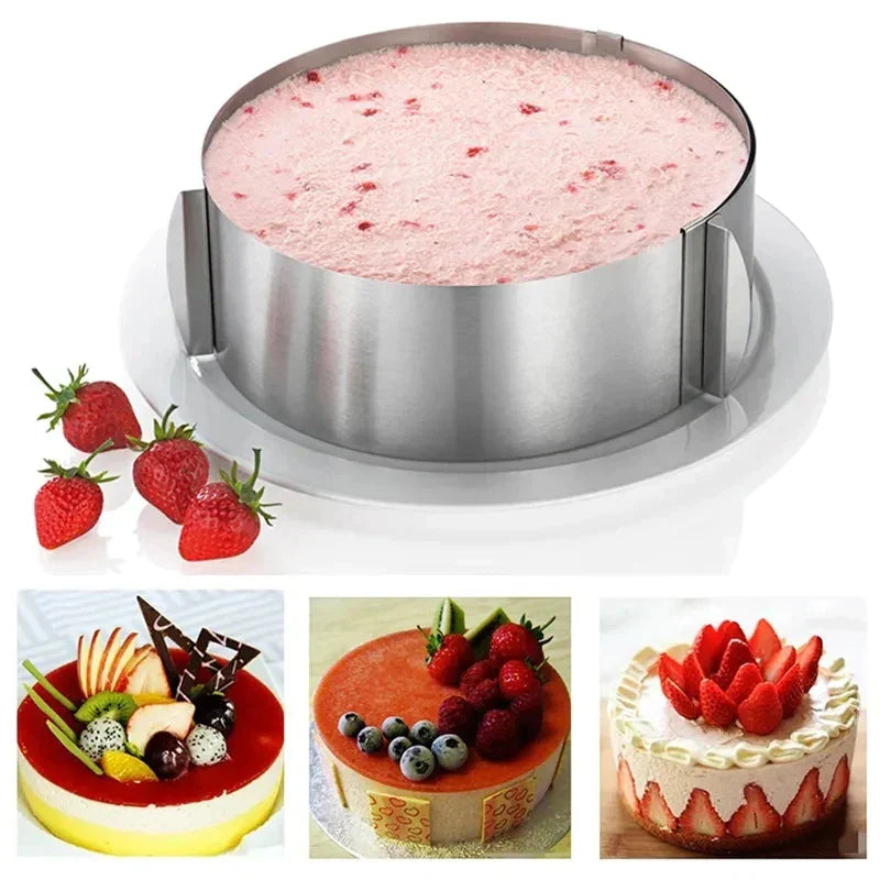 DecorBites™ Adjustable Stainless Steel Cake Layered Slicer and Cutter