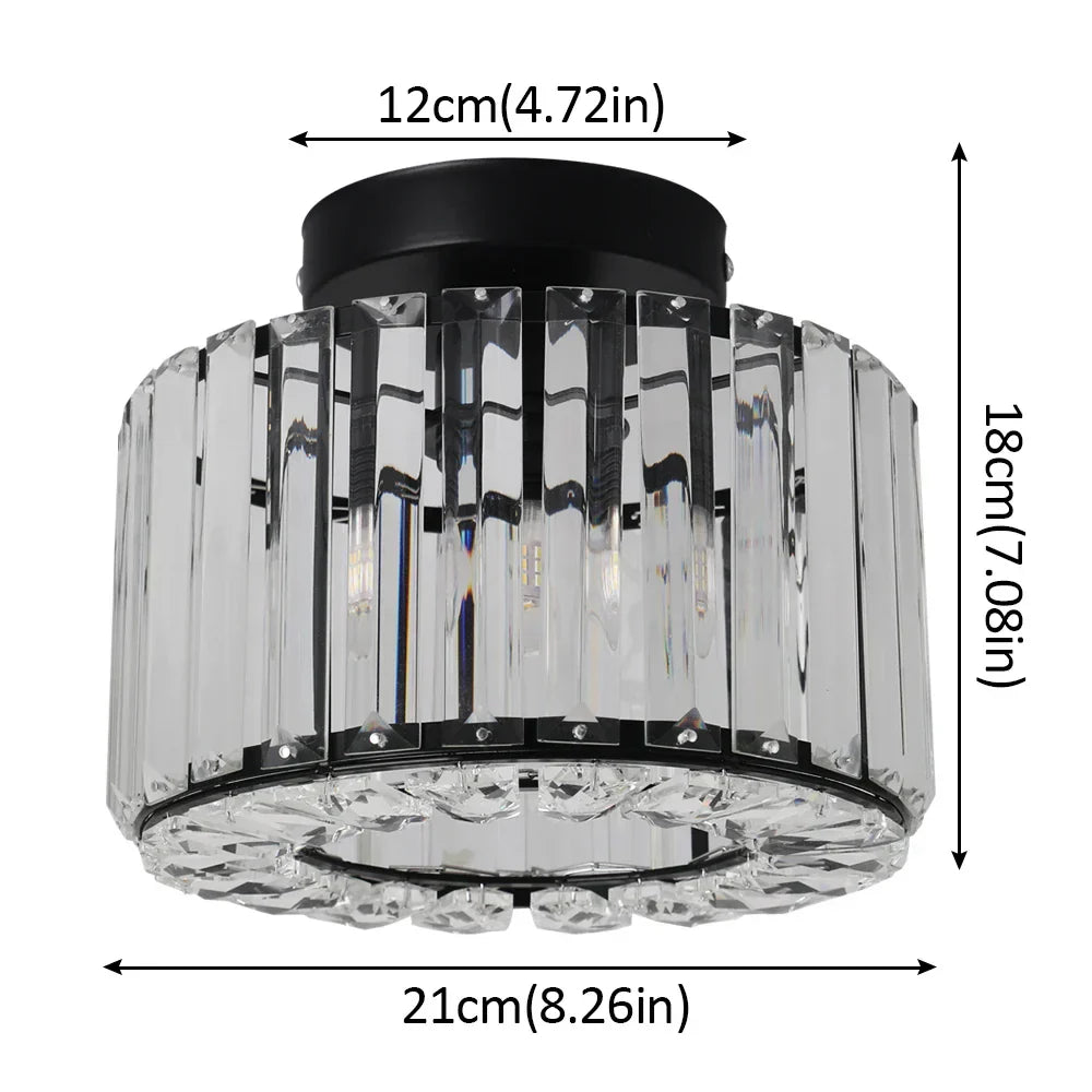 ثريا سقف كريستال LED من DecorBites™ لغرفة النوم وغرفة المعيشة وغرفة الطعام