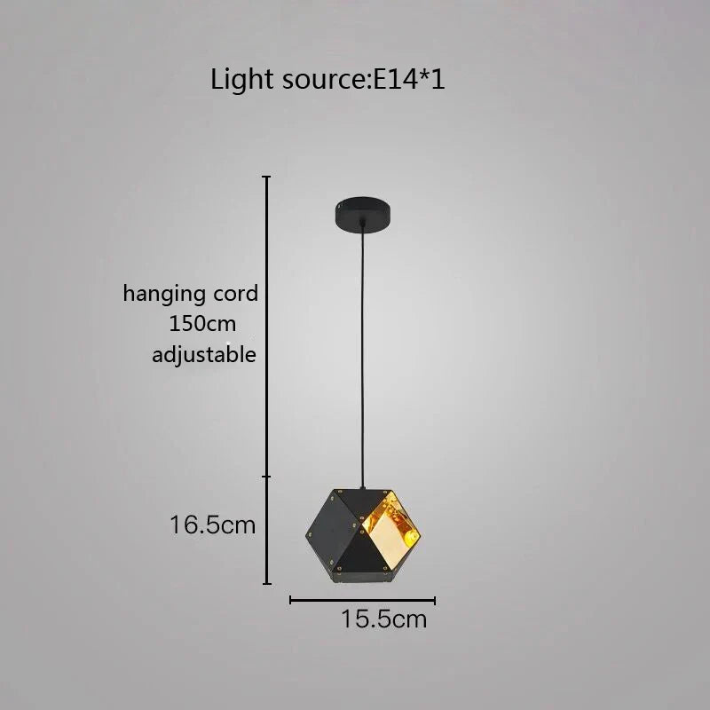 DecorBites™ Cube LED Pendant Light: Art Deco Hanging Lamp for All-Match Style