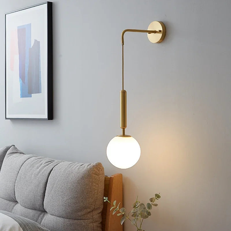 DecorBites™ Elegant Glass Wall Lamp for Living Room Bedroom LED Lighting