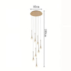Modern Crystal Pendant Light With Adjustable Height