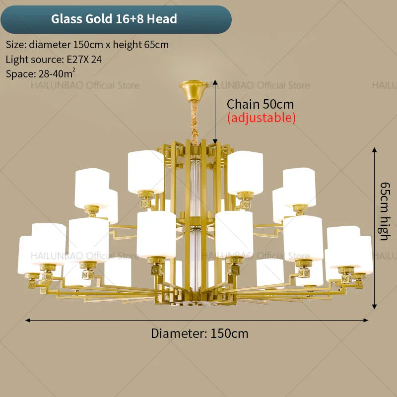 2024 New Duplex Villa Chandelier: DecorBites™ High Jump Floor Hollow Lamps Lighting